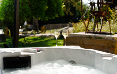 Détente dans un jacuzzi en Champagne